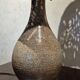 Large vintage Accolay lamp with flamed ceramic and metal shade.