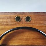 60s Mid-Century Modern Locking Rolling Cabinet / Side Table