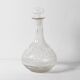 Glass Decanter / Mid-century Patterned Wine Carafe / Empoli / Italy / 1950s