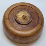 Vintage Scandinavian Turned Wood Empty Pocket Bowl