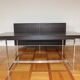 B&B Italia Maxalto - Athos table in wenge, chrome legs - design by Paola Piva.