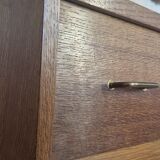 Vintage Scandinavian chest of drawers with compass feet