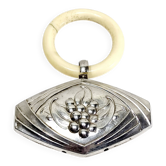 Solid silver rattle