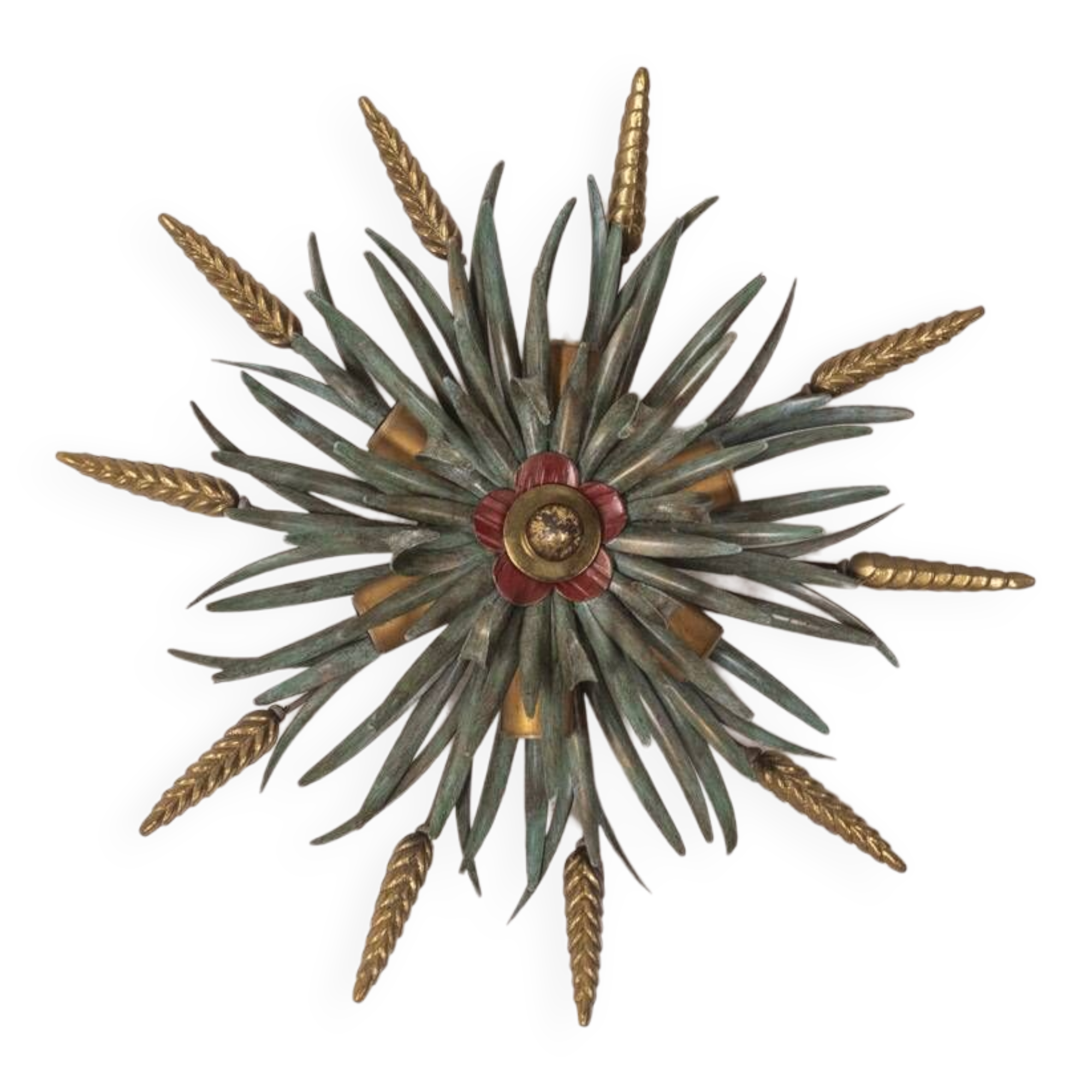 Plafond ou applique vintage années 60 design floral italien