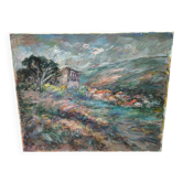 Titre  
Paysage de village coloré