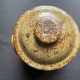 Vintage pyrite stoneware lid pot