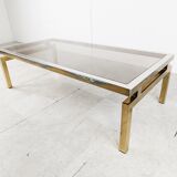 Table basse en laiton par, années 1970