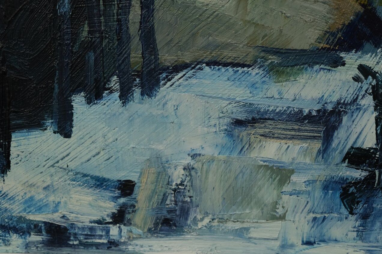 Nils ingvar walterström (1929-1988), swedish modern painting, 1960s, oil on canvas, framed