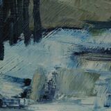 Nils ingvar walterström (1929-1988), swedish modern painting, 1960s, oil on canvas, framed