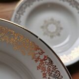 Vintage golden hollow plates