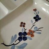 Vintage Sarreguemines compartmentalized plate model 5041 with Japanese decoration
