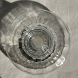 Grande carafe en verre à bouchon striée H25