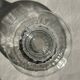 Large glass carafe with ribbed stopper H25