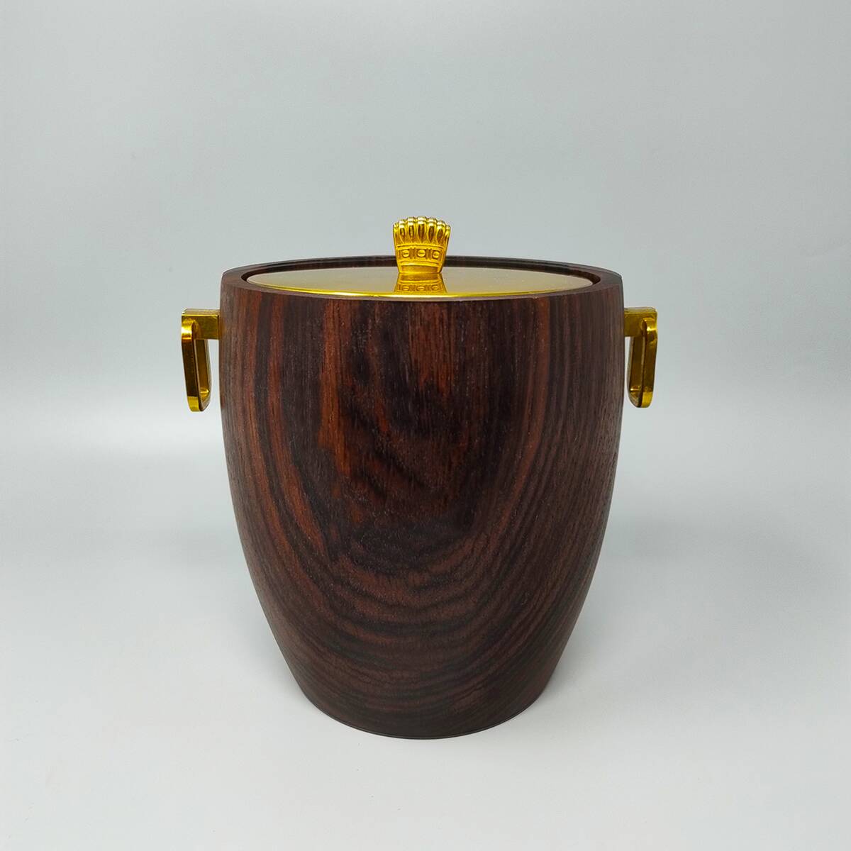 1970s Gorgeous Cocktail Shaker With Ice Bucket by Aldo Tura. Made in Italy