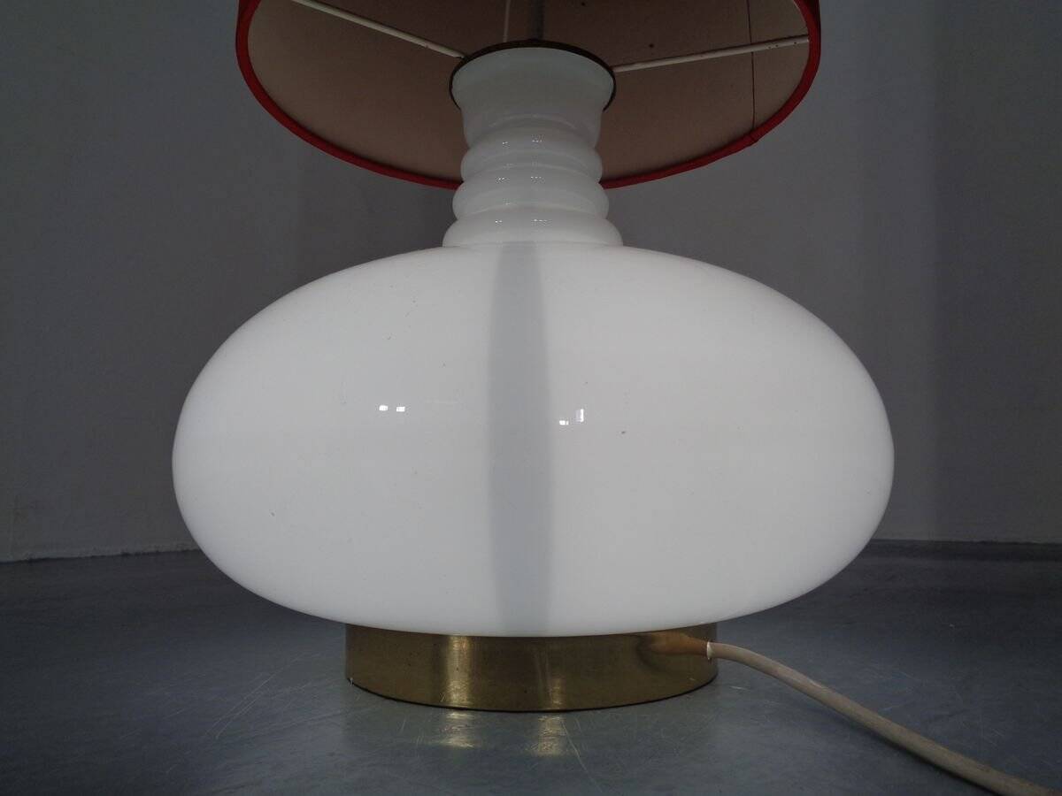 Floor lamp with illuminated glass stand from Doria Leuchten, 1960s.