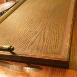 Tray vintage oak with handle