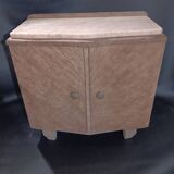 Small vintage piece of furniture in oak and oak veneer, completely stripped