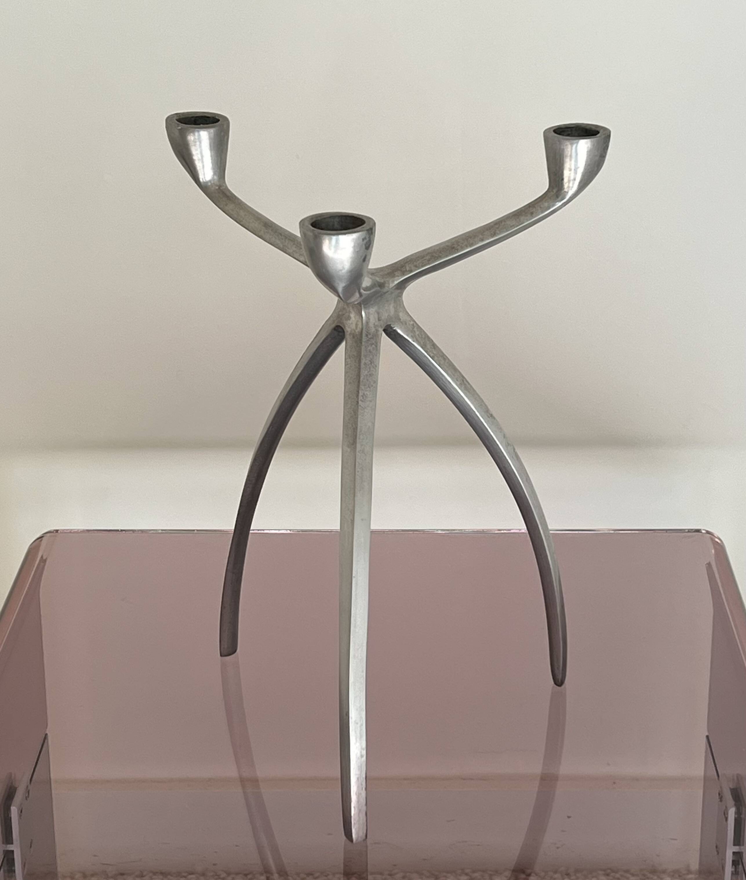 Candle holder, tripod chandelier "Spider" for De Bijenkorf, Netherlands 70's