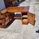 Bureau art deco en noyer 3 tiroirs et une porte