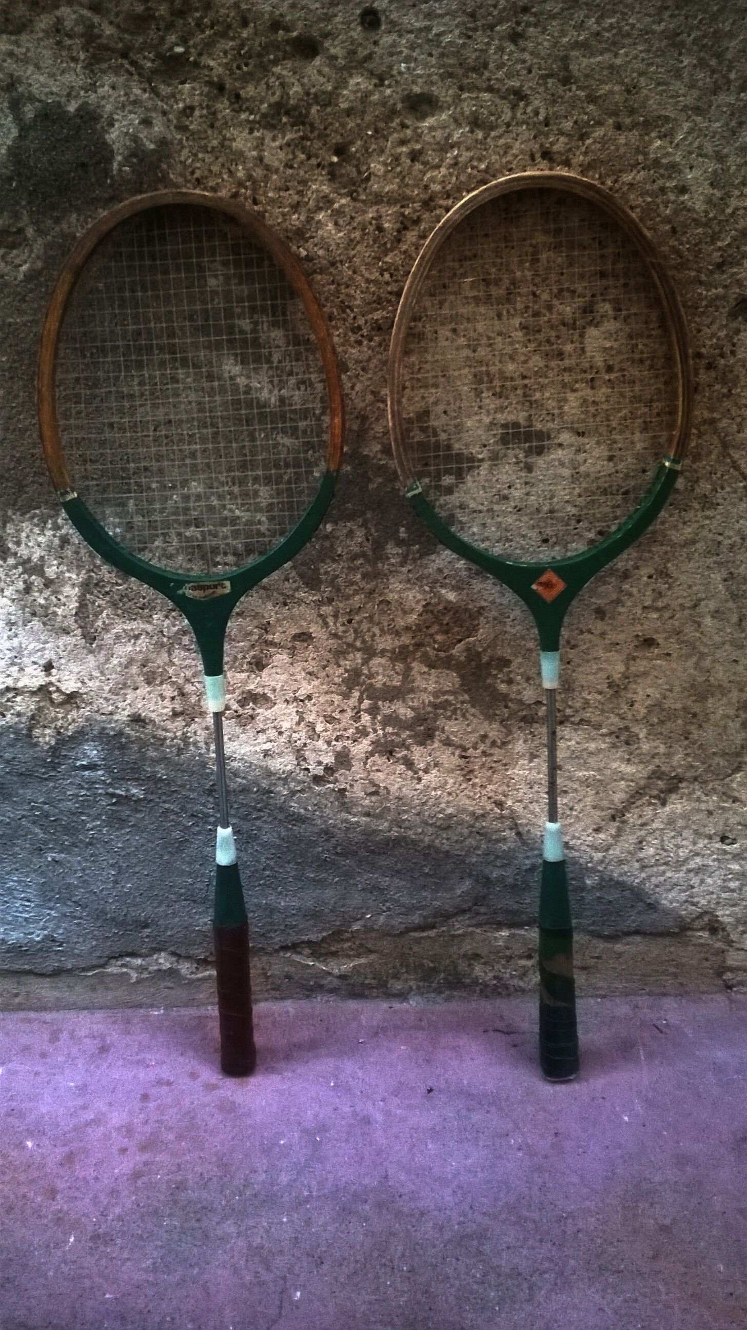 Pair of vintage tennis rackets