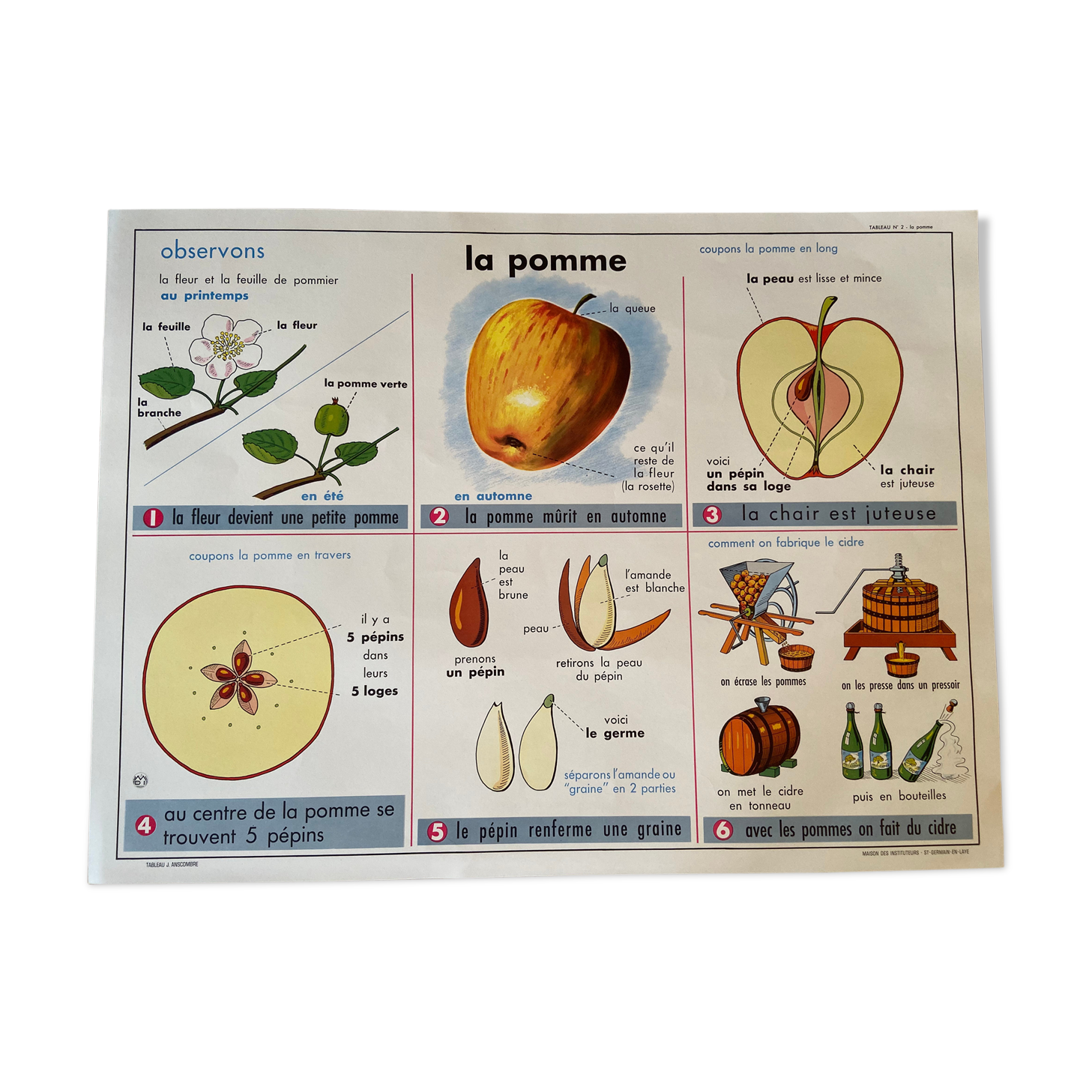 Old vintage school poster