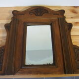 Old pediment mirror carved in wood