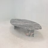 Italian marble leaf shape coffee table, 1980's