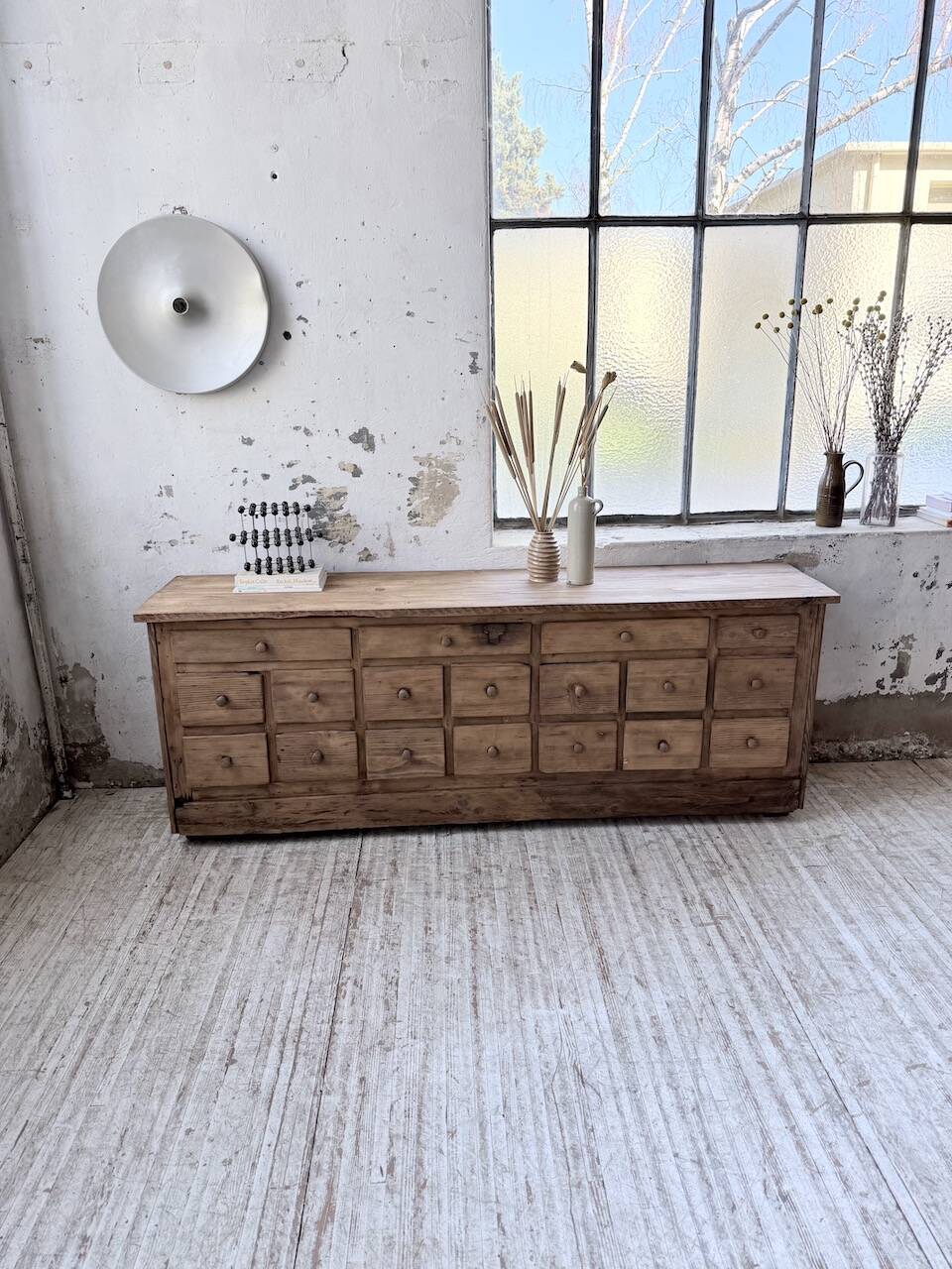 1950s workshop furniture in pine