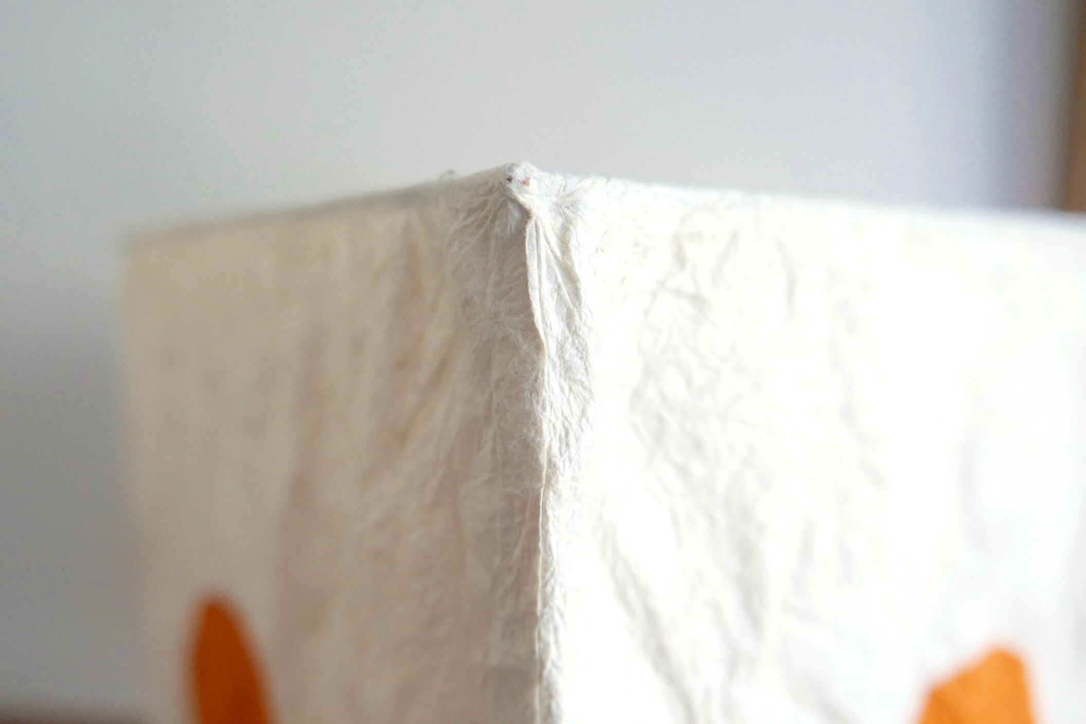 Lamp square rice paper, orange round, 70 years