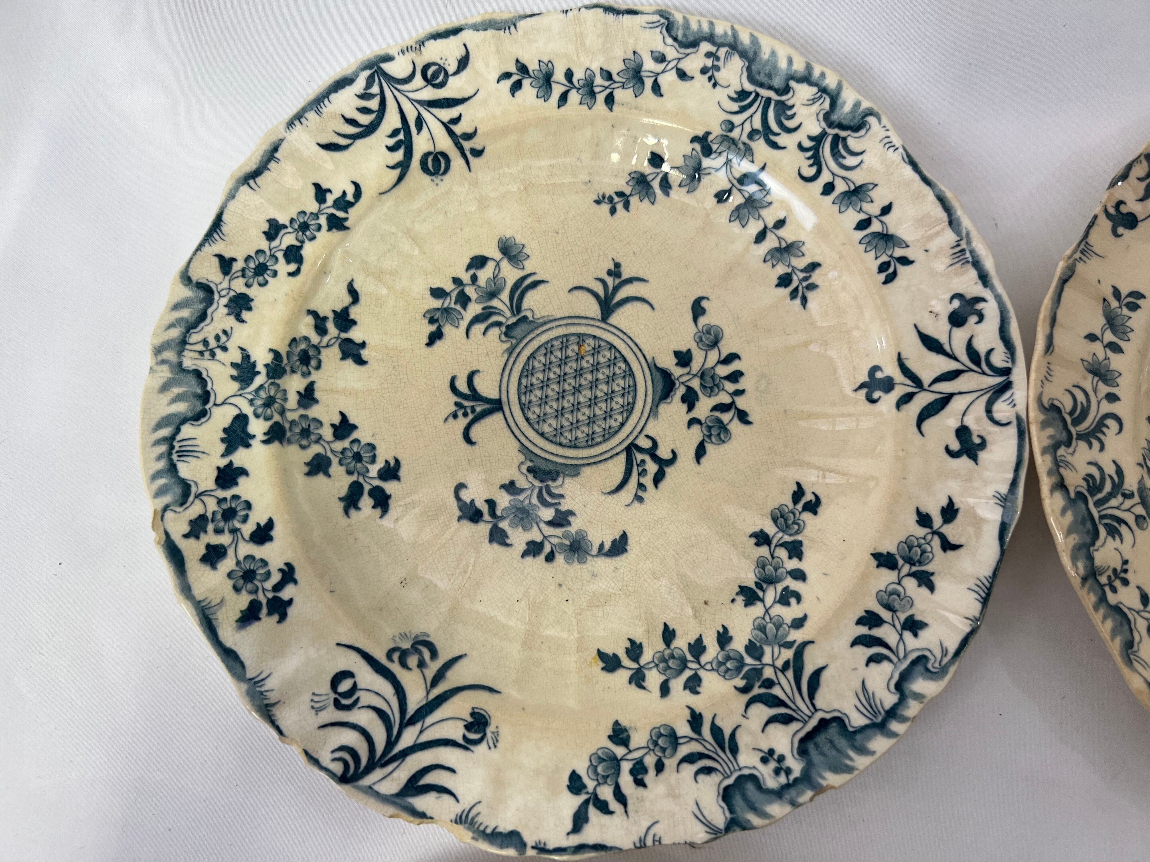 4 flat plates Minton Montrose XIXth