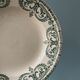 Set of 6 flat plates Terre de Fer, Digoin Sarreguemines, Garland model