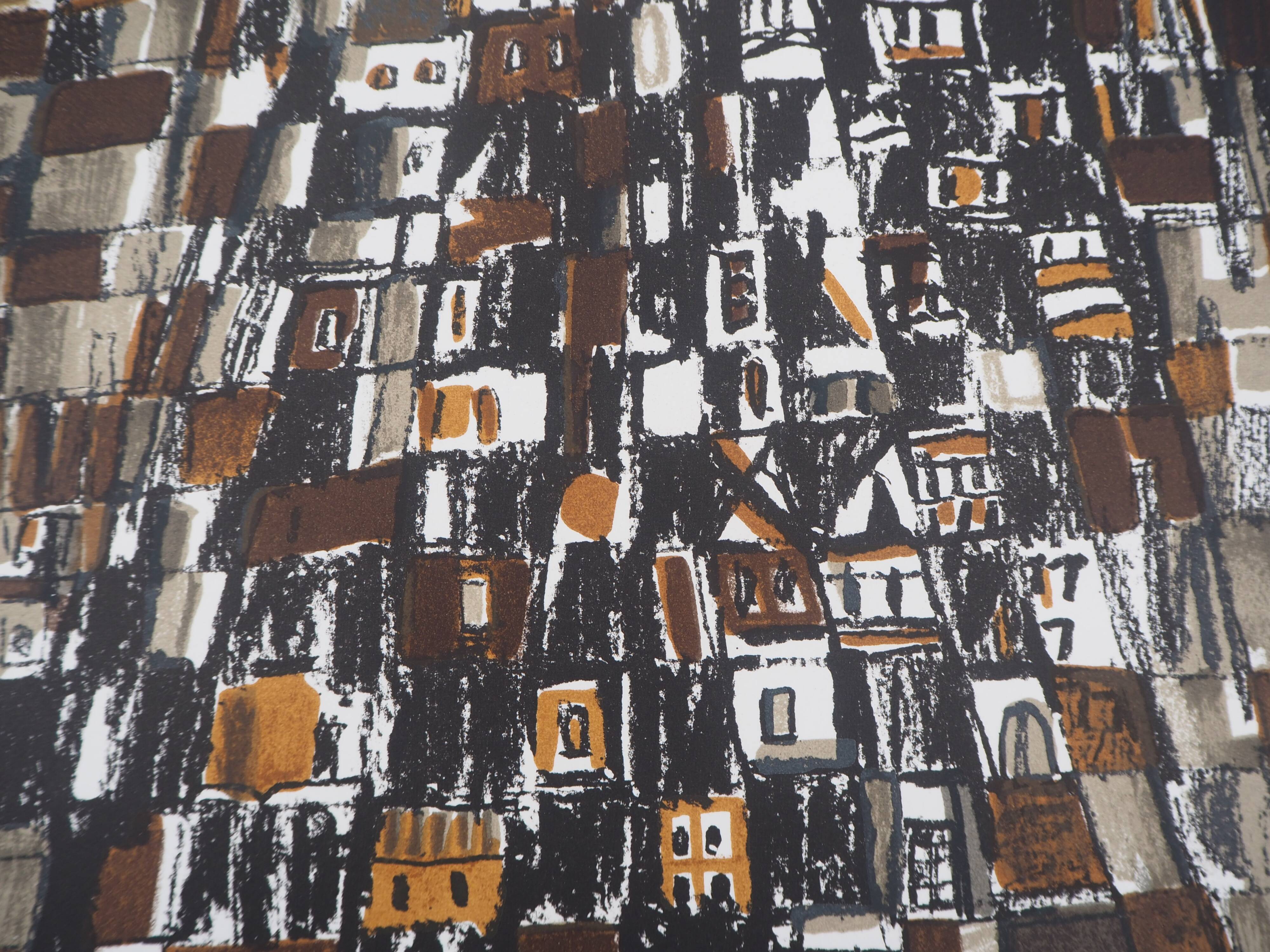 Maria helena vieira da silva: town in portugal - original lithograph