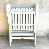 Pair of vintage wooden garden armchairs by r.gleizes
