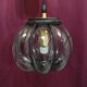 Suspension cascade triple globes anciens verre et opaline