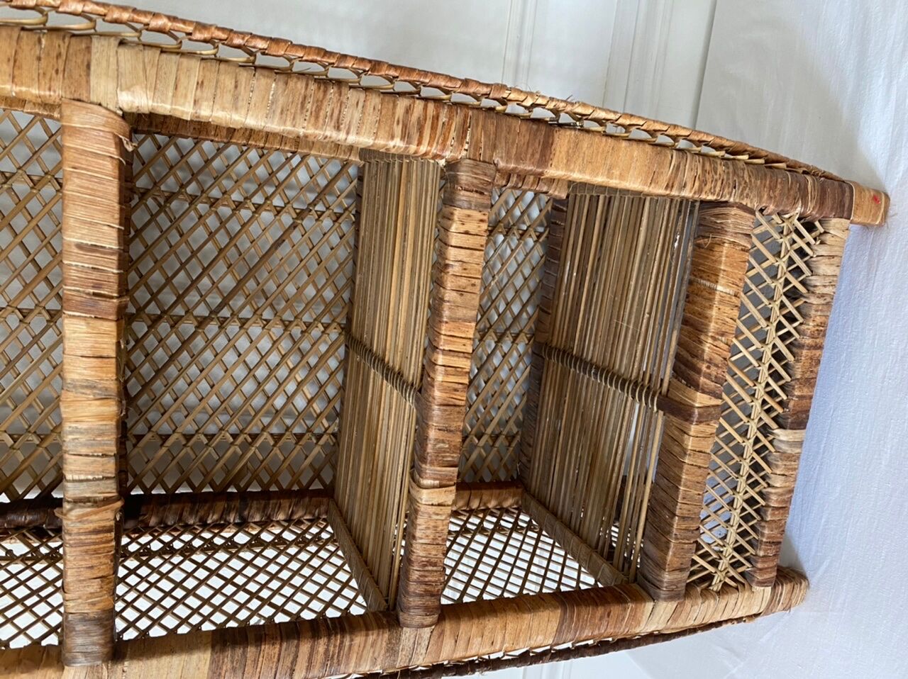 Rattan shelf