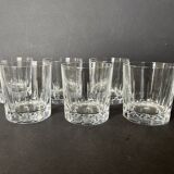 Ensemble de six verres à whisky en cristal