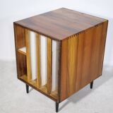 Mid-Century Solid Cherry Document LP Vinyl Cabinet, Unique Piece, 1960s