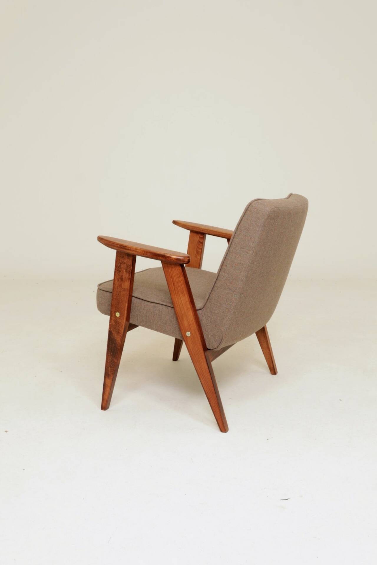 Vintage Longue chair chocolate brun design by Chierowski 366