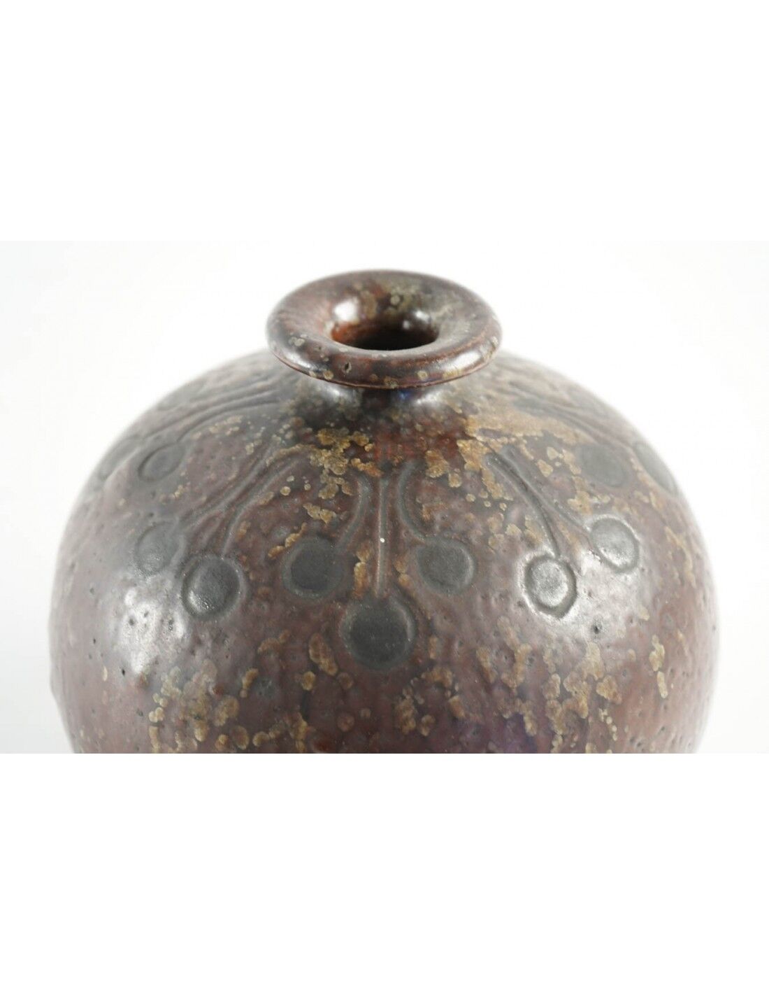 Enamelled ceramic vase