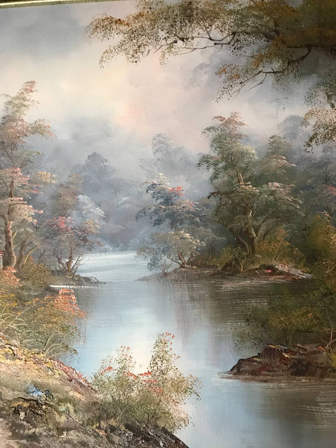 Large format landscape canvas painting