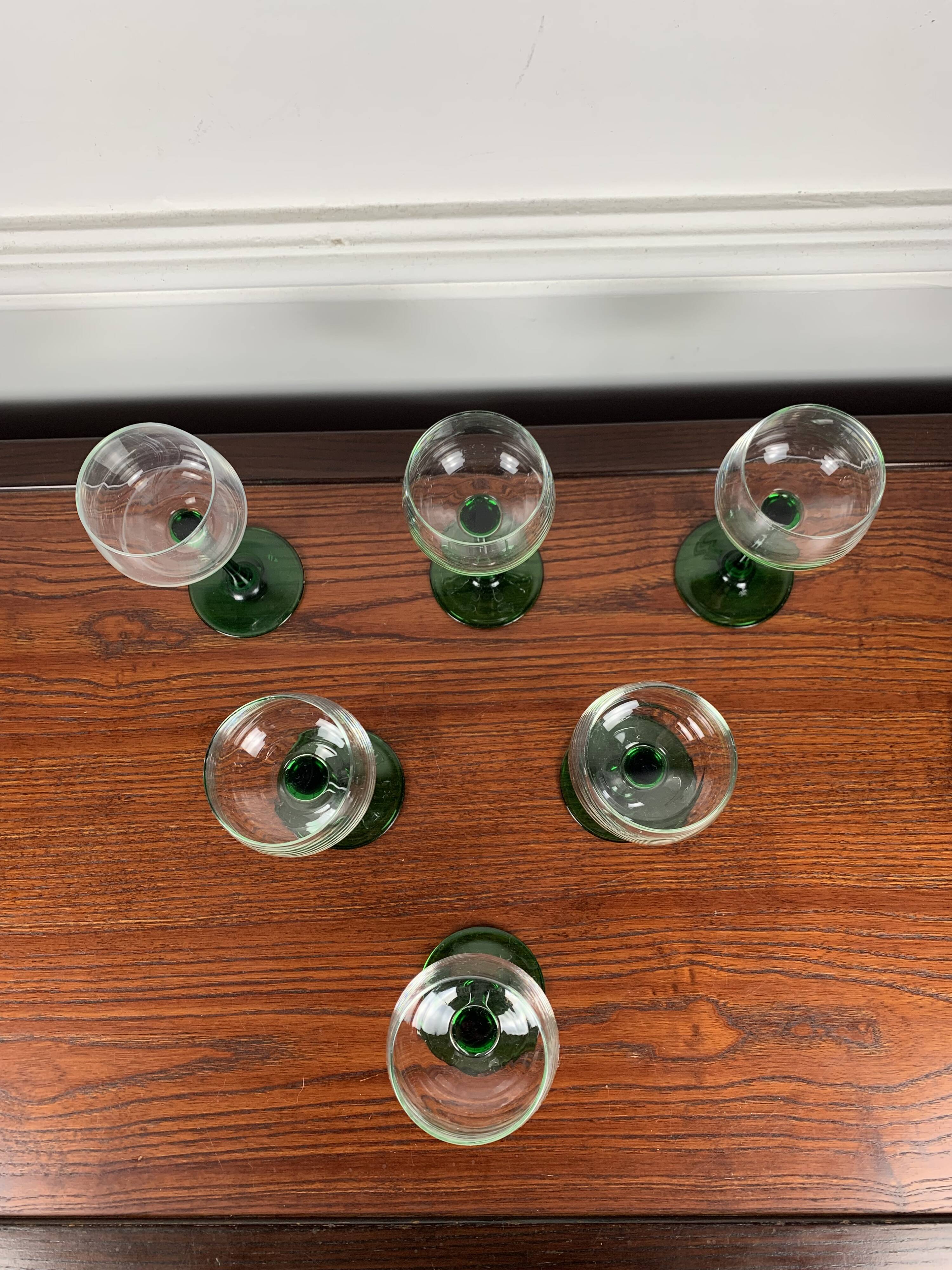 Lot de 6 verres à vin d'alsace