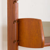 Ergo Wall Unit in teak with floating sideboard and a shelf by J. Texmon for Blindheim Møbelfabrikk