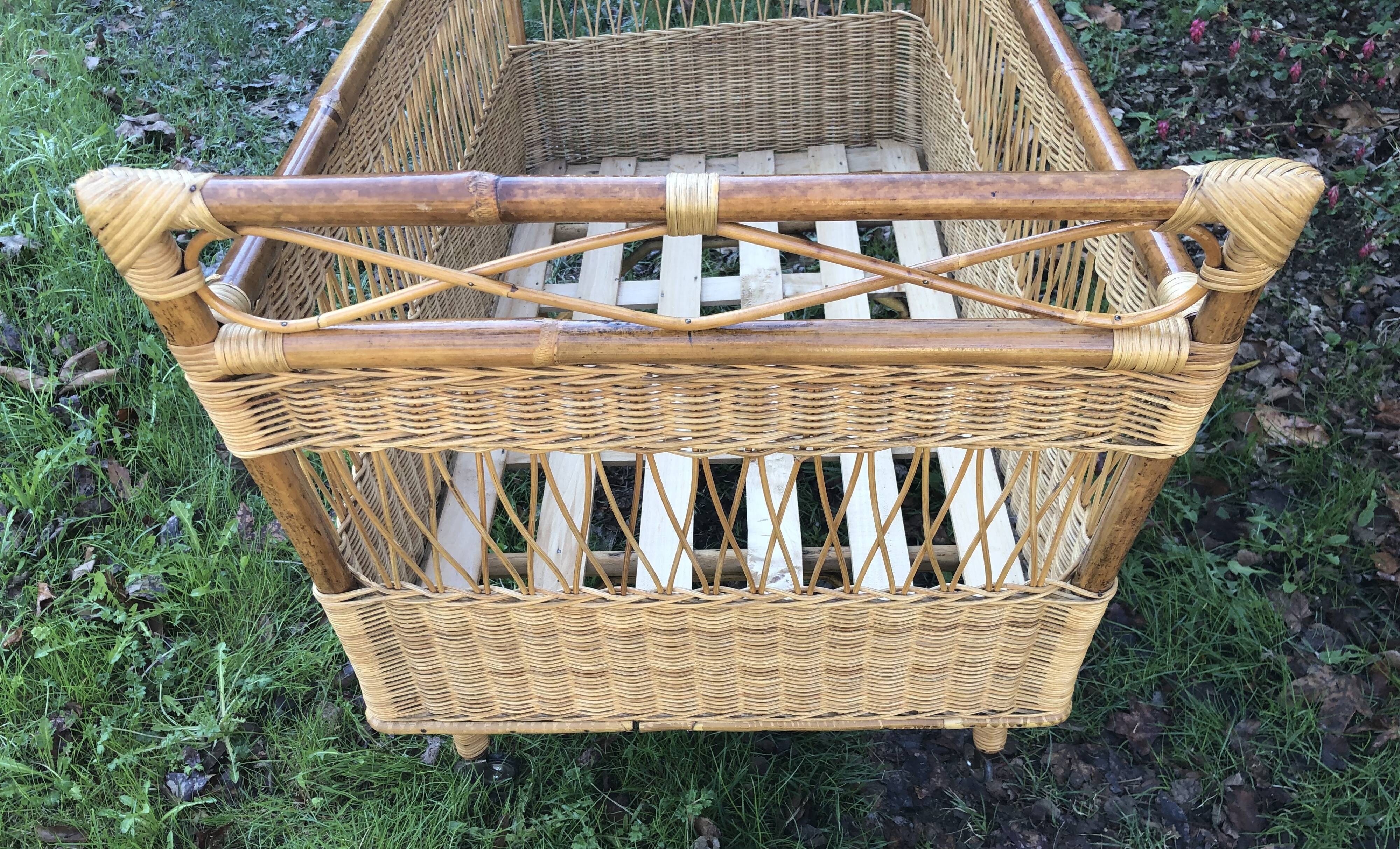 Rattan cot