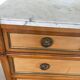 Commode de style Louis XVI en acajou , plateau en marbre blanc