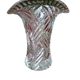 Vase en verre moulé ovale XX siècle