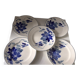 Longchamp earthenware dessert plate set with floral design