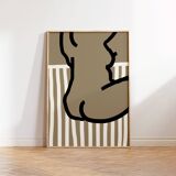 Female figure giclee art print, 50x70cm