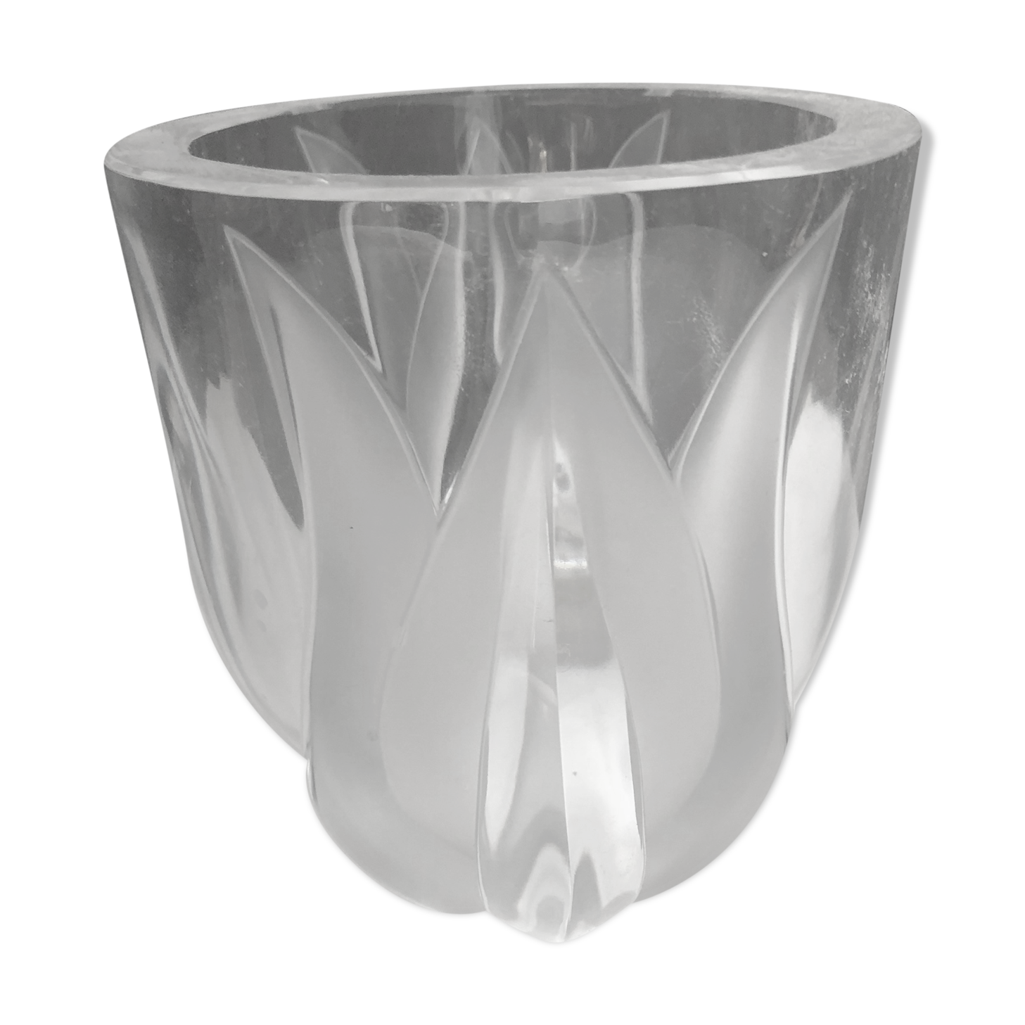 Tulip vase in Lalique crystal