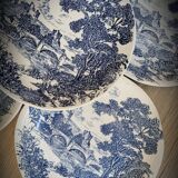 Set 5 flat plates Gien BP