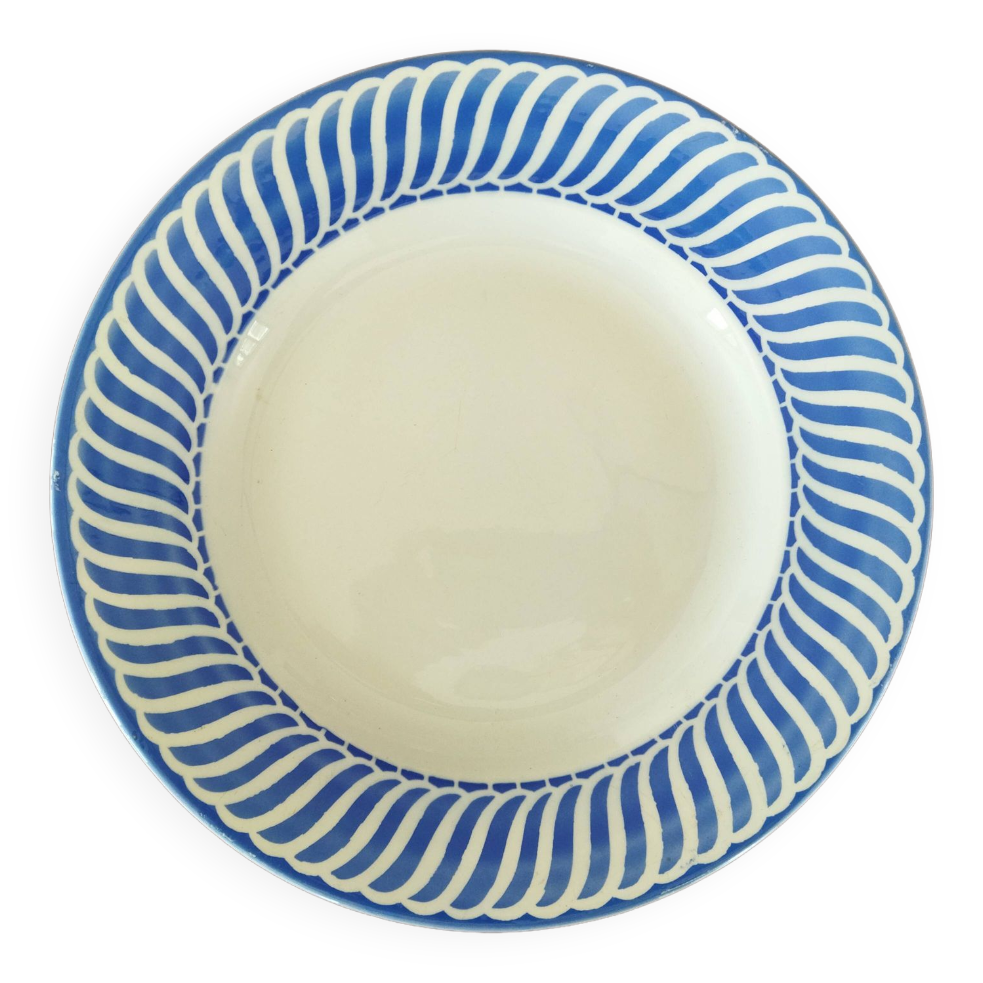 Plat Digoin Sarreguemines "Jacquot" bleu
